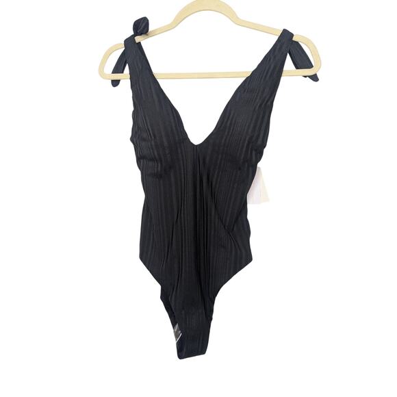 Raisins Beach Cove Solid Cheeky Black Swimsuit Womens Size Small NWT - Picture 1 of 10